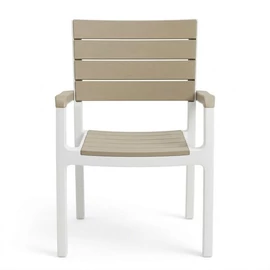 Platinyum fehér-bézs fahatású műanyag kerti szék PM-01