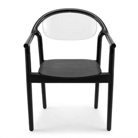 Tokio fekete átlátszó műanyag kerti szék TM-01