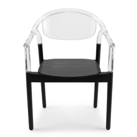 Tokio fekete és átlátszó műanyag kerti szék TM-02