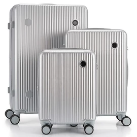 Aurea Prémium Kemény ABS 3db-os bőrönd szett szürke AURSZ