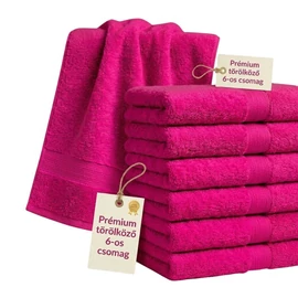 6 db prémium törölköző szett 70x140 cm Rózsaszín PTSZ-02