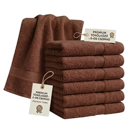 6 db prémium törölköző szett 70x140 cm Barna PTSZ-06