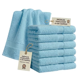 6 db prémium törölköző szett 70x140 cm Kék PTSZ-09