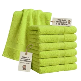 6 db prémium törölköző szett 70x140 cm Neonzöld PTSZ-11