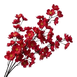 Élénkpiros dekorációs művirág csokor V-01R