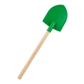 Zöld műanyag gyermek ásólapát fanyéllel ZGL-01