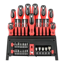 Csavarhúzó és bitkészlet 39 részes – komplett szerelő szett mágneses tartóval 015233