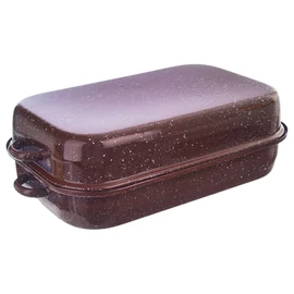 Orion zománcozott tepsi fedővel 2,9 L – téglalap alakú, tartós kivitel 127021