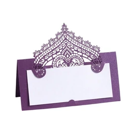 Lila csipke ültetőkártya - 50 db-os szett VV05330-P