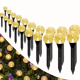 20 db napelemes kerti kristálylámpa led melegfehér HC7427859-M