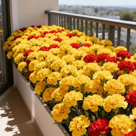 20 db élethű mű szegfű virág – piros és sárga UQ10335659