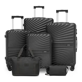 Joyway 6 részes keményfalú bőrönd szett - Fekete LV11708974-6