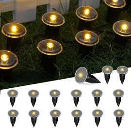 Napelemes LED Kerti Lámpafüzér - 15 Darabos, Meleg Fehér TQ1796757-15M