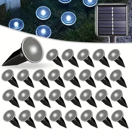 Napelemes LED Kerti Lámpafüzér - 30 Darabos, Hideg Fehér TQ1796757-30H