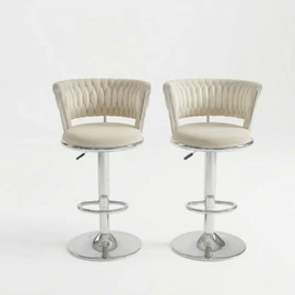 2db állítható bárszék ezüst fém vázzal TT5469113