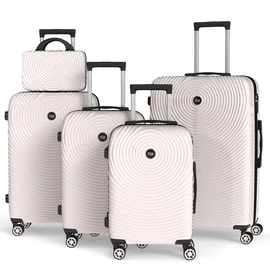 5 részes keményfedeles bőrönd szett bézs 6XM2V59653-5B