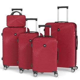5 részes keményfedeles bőrönd szett piros 6XM2V59653-5P