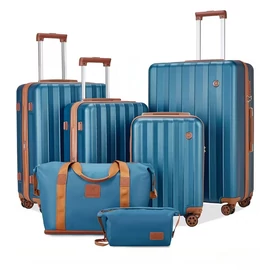 Imiomo 6 részes bőrönd szett kék FV499561-6K