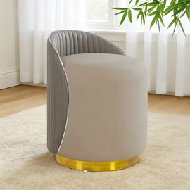 Elegáns kerek sminkszék szürke HQ4573313-SZ