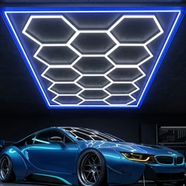 KEHOT Hexagon LED fali lámpa, 14 hatszög kék kerettel MN7491818