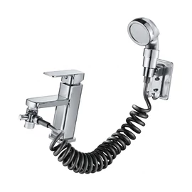 Zuhanycsapra szerelhető kézi zuhanyfej készlet spirál tömlővel KE21-801