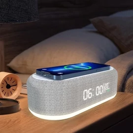 Vezeték nélküli töltőállvány LED órával AJ195941