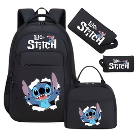 Disney Stitch hátizsák, ebédtáska és tolltartó szett - Fekete 6GM2W5QQ18