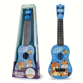 Játék gitár tigris-zsiráf mintás kék KD4623967