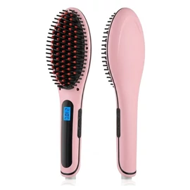 Mágikus elektromos hajegyenesítő hajkefe / digitális hajvasaló fésű
