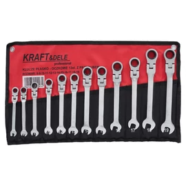 Kraft&Dele  hajlított racsnis csillag villáskulcs készlet 12 darab 8–19 mm KD10947