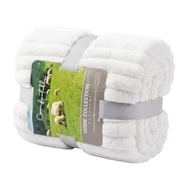 Puha csíkos pléd - Fehér 150 x 200 cm HCP3