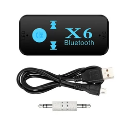 X6 Bluetooth AUX adapter SD kártya foglalattal holm0604