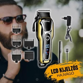 Kemei akkumulátoros hajvágó digitális kijelzővel KM1990