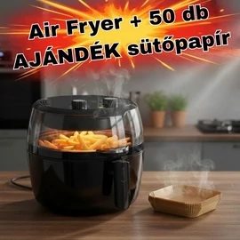 Nineshield Légkeveréses Sütő Forgó Lapáttal, 8L 1500W + 50 db AJÁNDÉK sütőpapír holm9637_BF