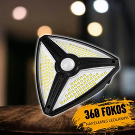 Napelemes 360 fokos fali ledlámpa