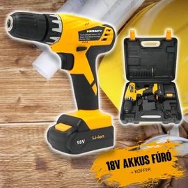 Kraft akkus fúró kofferrel 18V KF/CDD18-18EL