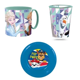 Jégvarázs pohár + Mancs Őrjárat tányér szett 1212FR55807-1