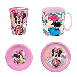 Minnie egér mintás tányér + pohár szett 12551002-2