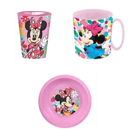 Minnie egér mintás tányér + pohár szett 12551002-3