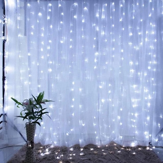 Fényfüggöny 3x3m, 300LED hideg fehér