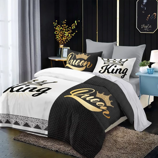 7 részes vastag ágynemű King &amp; Queen 10