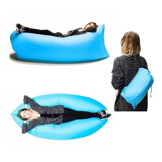 Lazy Bag -világoskék- Felfújható matrac - holm0414