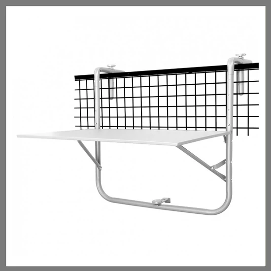 Balkon asztal 60x40cm összecsukható fehér ZT41868