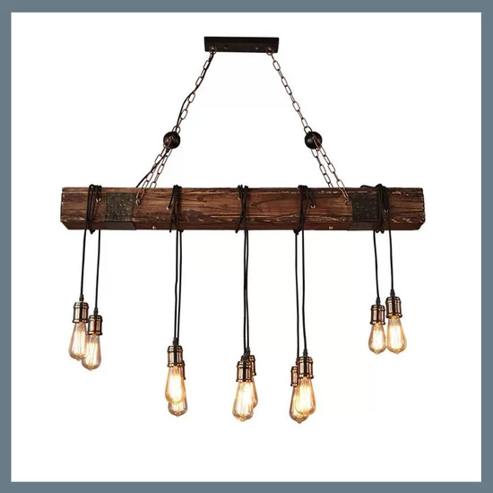Vintage Loft stílusú fa LED lámpasor holm0392