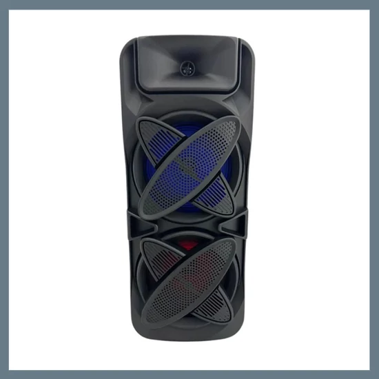 Bluetooth hangszóró digitális kijelzővel, vezetékes mikrofonnal és távirányítóval QL-8806