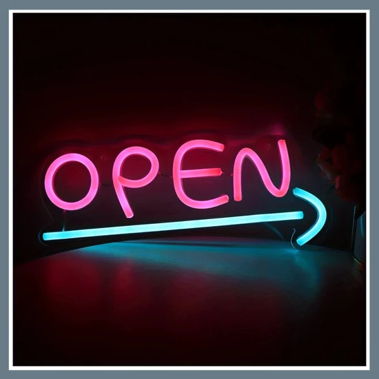 Neon LED világító dekoráció - "Open" felirat UJA5522