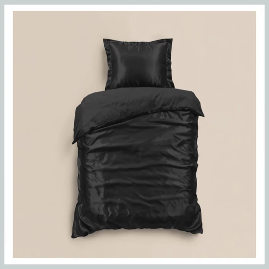 Szatén ágyneműhuzat 140X220 BLACK SHINE 8720578108749