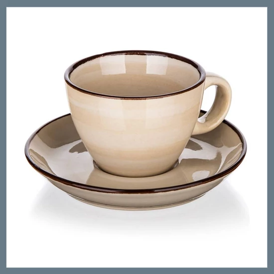 BANQUET PALAS Csésze és csészealj 90 ml, krém 60322808