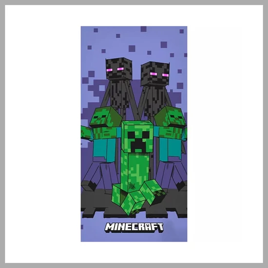 Minecraft Purple fürdőlepedő, strand törölköző 70x140cmCBX11311JE