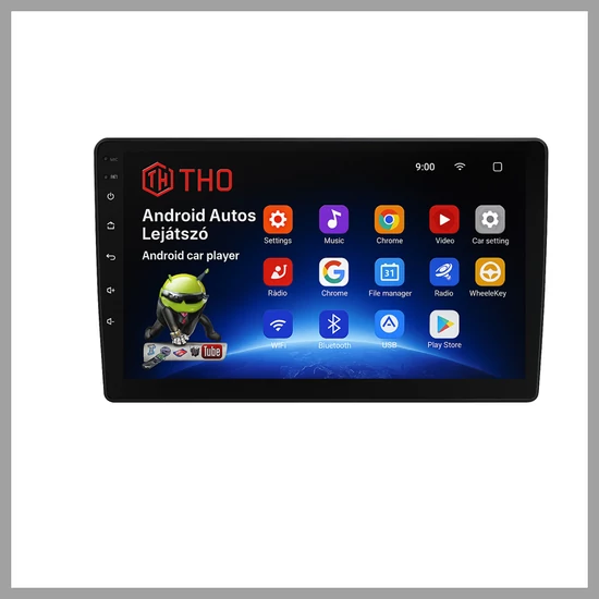 THO Android autós multimédiás lejátszó – WiFi, GPS, Bluetooth, USB, érintőképernyő AN-10